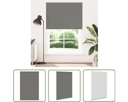 The Living Store Rolgordijn verduisterend 165x230 cm stofbreedte 161,6 cm grijs - Rolgordijn - Verduisterend Gordijn - Interieur Decoratie - Woonkamer Gordijn - Slaapkamer Gordijn