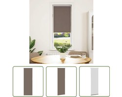 The Living Store Rolgordijn verduisterend koffie 60x130 cm stofbreedte 55,7 cm - Rolgordijnen - Verduisterend Gordijn - Koffiekleurig Gordijn - Woonkamer Decoratie - Slaapkamer Gordijn