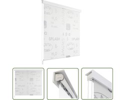 The Living Store Rolgordijn voor douche 120x240 cm splash - Douchegordijn - Rolgordijn - Badkamerspiegel - Splash Design - Waterproof
