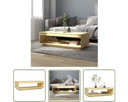 The Living Store Salontafel 110x50x33,5 cm massief grenenhout - Salontafel - Houten Tafel - Grenenhouten Tafel - Living Room Furniture - Meubilair