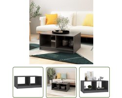 The Living Store Salontafel 75x50x33,5 cm massief grenenhout grijs - Salontafel - Massief Hout - Grenoble - Living Room Furniture - Coffee Table