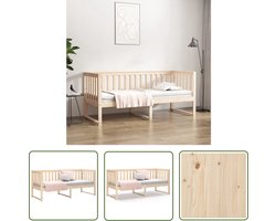 The Living Store Slaapbank Grenenhout - 207 x 86 x 90 cm - Massief hout - Klassiek ontwerp