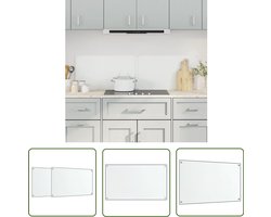 The Living Store Spatschermen keuken 2 st 70x60 cm gehard glas transparant - Keuken Spatscherm - Geharde Glazen Spatscherm - Keuken Accessoires - Vetspetterbescherming - Keuken Veiligheid