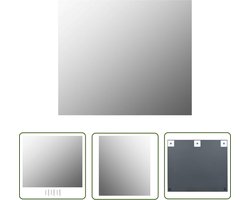 The Living Store Spiegel frameloos 80x60 cm glas - Wandspiegel - Rechte Vorm - Zilver - Groot Formaat - Frameloos