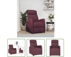 The Living Store Sta-op-stoel stof paars - Sta Op Stoel - Relaxfauteuil - Comfortabele Stoel - Elektrisch Heffen - Verstelbare Stoel