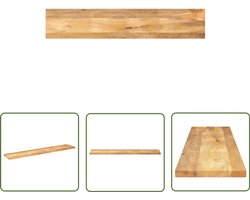 The Living Store Tafelblad rechthoekig 160x30x2,5 cm massief mangohout - Houten Tafelblad - Mangohout Tafelblad - Eettafel Blad - Salontafel Blad - Vintage Tafelblad