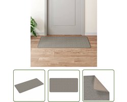 The Living Store Tapijtloper 50x100 cm sisal-look zilverkleurig - Vloerkleed - Sisal Look - Tapijtloper - Anti Slip - Kamerdecoratie