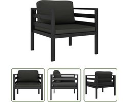 The Living Store Tuinbank - Aluminium - 75 x 70 x 64.5 cm - 100% polyester kussenhoes