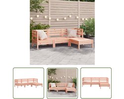 The Living Store Tuinbank Douglas Hout 3-Zits - 190.5 x 127 x 62.5 cm - Modulair Design Tuinbank - Douglas Hout - Lounge Set - Outdoor Furniture - Teak Tafel - Garden Bench - Balkon Meubel