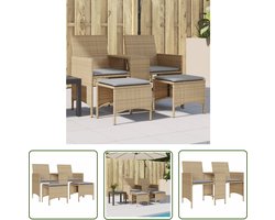 The Living Store Tuinbank PE-rattan 2-zits - 126 x 59 x 82 cm - Lichtgrijs kussen Tuinbank - Lounge Stoel - Buitentijdbank - PE Rattan - Outdoor Furniture - Garden Sofa - Relaxstoel