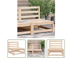 The Living Store Tuinbank zonder armleuningen 70x70x67 cm massief grenenhout - Tuinbank - Grenenhout - Outdoor Furniture - Lounge Set - Balkon Meubel