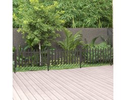 The Living Store Tuinhek The Living Store - Tuinhek - 614 x 80 cm - Hout-kunststof-composiet (HKC) - Grijs