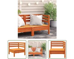 The Living Store Tuinhoekbank massief grenenhout wasbruin - Tuinbank - Grenenhout - Outdoor Furniture - Lounge Set - Balkonset