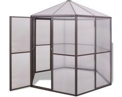 The Living Store Tuinkas 240x211x232 aluminium - Broeikas - Serre - Glaskas - Polycarbonaat - Aluminium