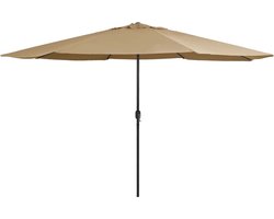 The Living Store Tuinparasol Luxe - 400 x 267 cm - Uv-beschermend - Taupe