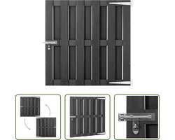 The Living Store Tuinpoort - HKC - 100 x 100 cm - Grijs - inclusief schuifgrendel en schroeven