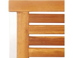 The Living Store Tuinstoelen Acaciahout - Set van 4 - 60x56x85cm - Inclusief Zitkussens