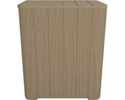 The Living Store Tuintafel met afneembaar deksel polypropeen lichtbruin - Tuinstoel - Buitentafel - Terrasdecoratie - Loungehoek - Outdoor Furniture
