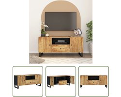 The Living Store Tv-meubel - Mangohout - 105 x 33.5 x 46 cm - Inclusief handleiding