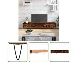 The Living Store TV-meubel Smoked Oak - 150x36x30 cm - Trendy en praktisch