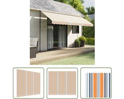 The Living Store Vervangingsdoek voor luifel gestreept 4,5x3,5 m meerkleurig - Luifeldoek - Vervangingsdoek - Tuinaccessoires - Zonwering - Buitendoek