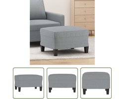 The Living Store Voetenbank Lichtgrijs - 60 x 50 x 41 cm - Duurzaam materiaal
