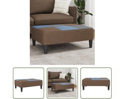 The Living Store Voetenbank patchwork 77x55x31 cm stof - Voetenbank - Voetenbankje - Relaxstoel - Stoel - Multifunctionele Meubels