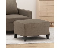The Living Store Voetenbank - Taupe - 60 x 50 x 41 cm - Duurzaam materiaal