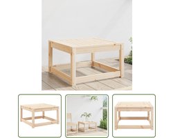 The Living Store Voetenbank Tuin - 63.5 x 63.5 cm - Massief Grenenhout - Waterproof - Modulair Ontwerp Voetenbank - Lounge Bank - Tuinbank - Buitentijdbank - Teak - Hout - Bruin - Modulair - Design