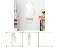 The Living Store Wandspiegel Goud - 100 x 45 cm - Duidelijke weerspiegeling