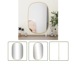 The Living Store Wandspiegel Goud 60 x 40 cm - Duurzaam PVC Frame - Duidelijke weerspiegeling