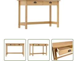 The Living Store Wandtafel Hill 2 lades 110x45x74 cm massief grenenhout - Wandtafel - Consoletafel - Bijzettafel - Grenenhout - Massief Hout