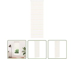 The Living Store Zebra rolgordijn 90x230 cm stofbreedte 85,9 cm marmerbeige - Zebra Gordijn - Rolgordijn - Zonwering - Privacy - Lichtregelaar