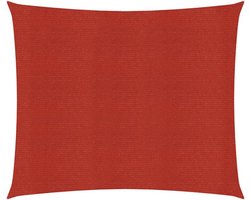 The Living Store Zonnezeil 160 g/m² 2x2 m HDPE rood - Zonnezeil - Schaduwdoek - Tuinaccessoires - Buitenleven - Patio