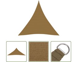 The Living Store Zonnezeil 160 g/m² 4,5x4,5x4,5 m HDPE taupe - Zonnezeil - Schaduwdoek - Tuinaccessoires - Terrasdecoratie - Hout Veranda