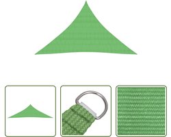 The Living Store Zonnezeil 160 g/m² 4x4x5,8 m HDPE lichtgroen - Schaduwdoek - Zonnezeil - Tuinaccessoires - Zonwering - Hout Veranda