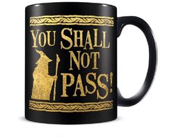 The Lord Of The Rings You Shall Not Pass Unisex Kop - zwart/goudkleurig - Standard