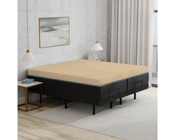 The Luxury Home Collection Hotel Home Collection - Topper Hoeslaken - Luxe Kwaliteit - Perfecte Pasvorm - Zand - 90x200/210/220