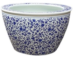 The Ming Garden Collection | Chinees Porselein | Grote Fleurige Bloempot | Blauw & Wit