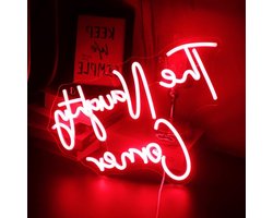 The Naughty Corner Neon Sign Light USB Powered for Girls Room - Home Bar Art Wall Decor Party Window Living Birthday Christmas Gift Red