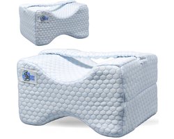 The Night Guard® Deluxe - Orthopedisch Kniekussen - Verkoelend Beenkussen - Kniekussen voor in bed - Ergonomisch Zijslaapkussen