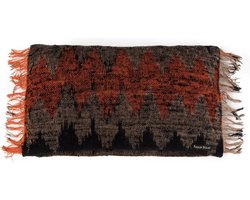 The Oh My Gee Kussenhoes - Zwart Oranje - 30x50