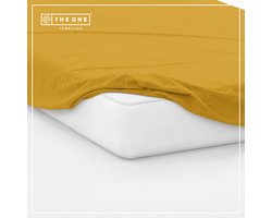 The One Bedding Hoeslaken - 160 x 220 cm - Lits jumeaux - Katoen/Satijn - Okergeel
