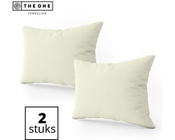 The One Bedding Kussenslopen set - 60 x 70 cm - 2 Stuks - Beddengoed - Katoen/Satijn - Crème