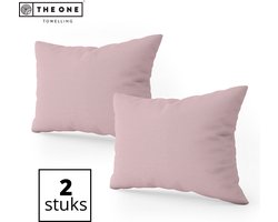 The One Bedding Kussenslopen set - 60 x 70 cm - 2 Stuks - Beddengoed - Katoen/Satijn - Lichtpaars