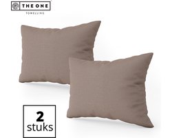 The One Bedding Kussenslopen set - 60 x 70 cm - 2 Stuks - Beddengoed - Katoen/Satijn - Taupe
