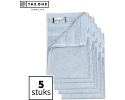 The One Towelling Bamboe Gastendoeken - 30 x 50 cm - 5 Stuks - Voordeelverpakking - Kleine Handdoeken - Bamboe/Katoen - Hypoallergeen - Lichtgrijs