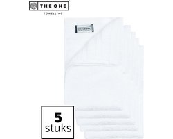 The One Towelling Bamboe Gastendoeken - 30 x 50 cm - 5 Stuks - Voordeelverpakking - Kleine Handdoeken - Bamboe/Katoen - Hypoallergeen - Wit