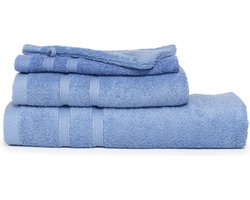 The One Towelling Bamboe Handdoeken set - Badhanddoek, Gastendoekjes & Washandjes - 15-Delig - Bamboe & Gekamd katoen - Hypoallergeen - Aqua