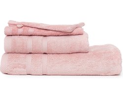 The One Towelling Bamboe Handdoeken set - Badhanddoek, Handdoek, Gastendoekjes & Washandjes - 15-Delig - Bamboe & Gekamd katoen - Hypoallergeen - Zalmroze